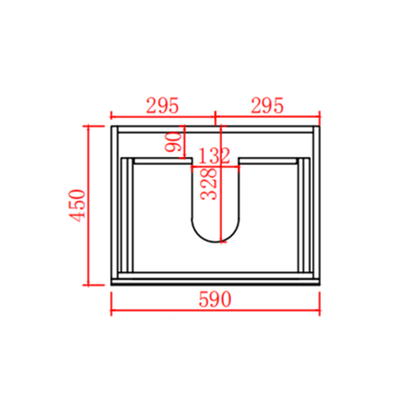 600mm Fremantle Wall Hung Vanity Double Drawers Matt Grey FMG600WH