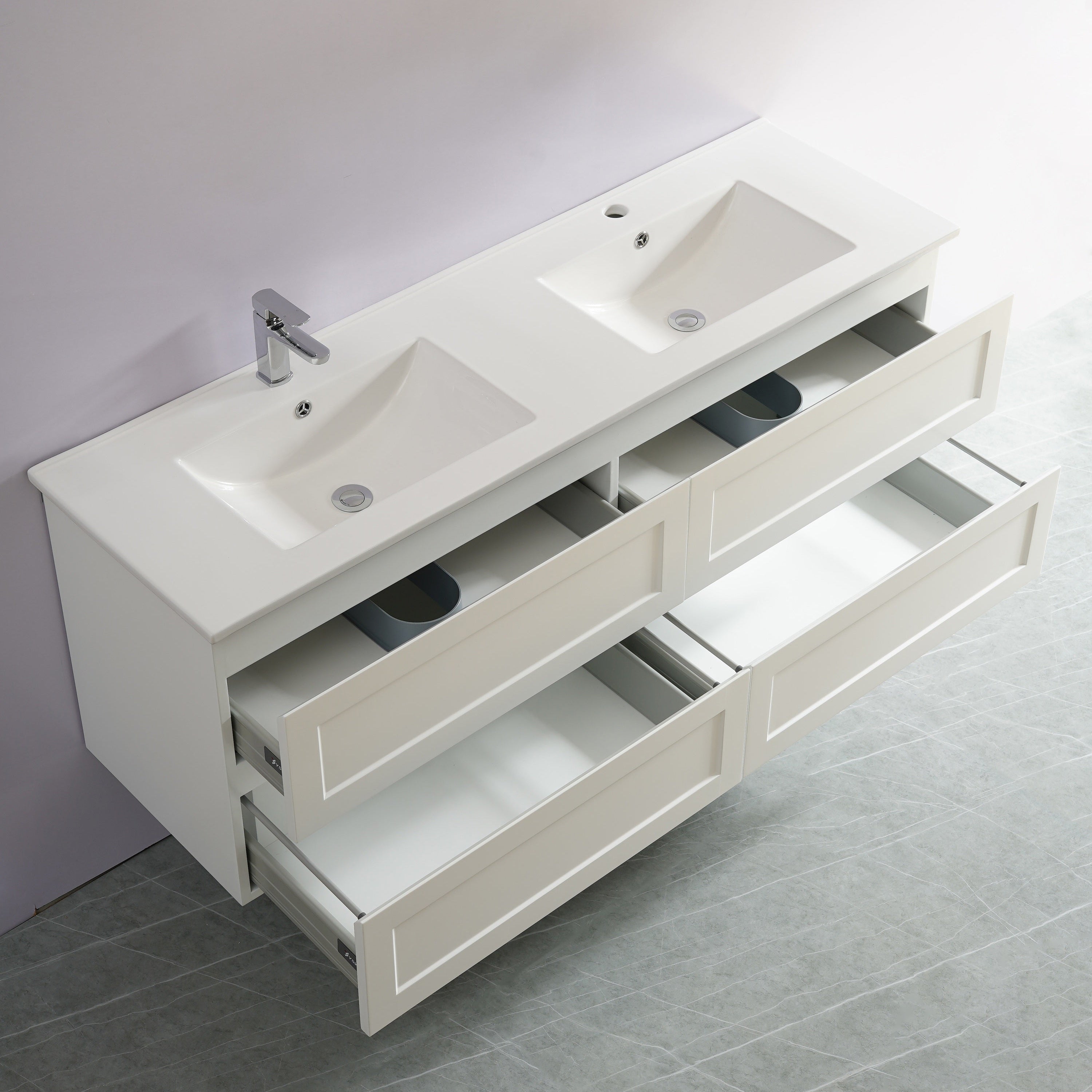 Cielo Wall-Mounted  Vanity 1500*460*580mm Matte White