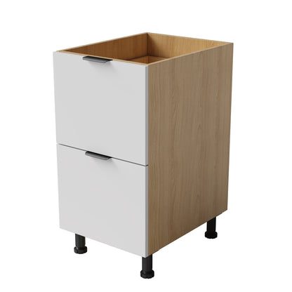 2-Drawer Floor Kitchen Cabinet - Cabinet Only, No Door Panel