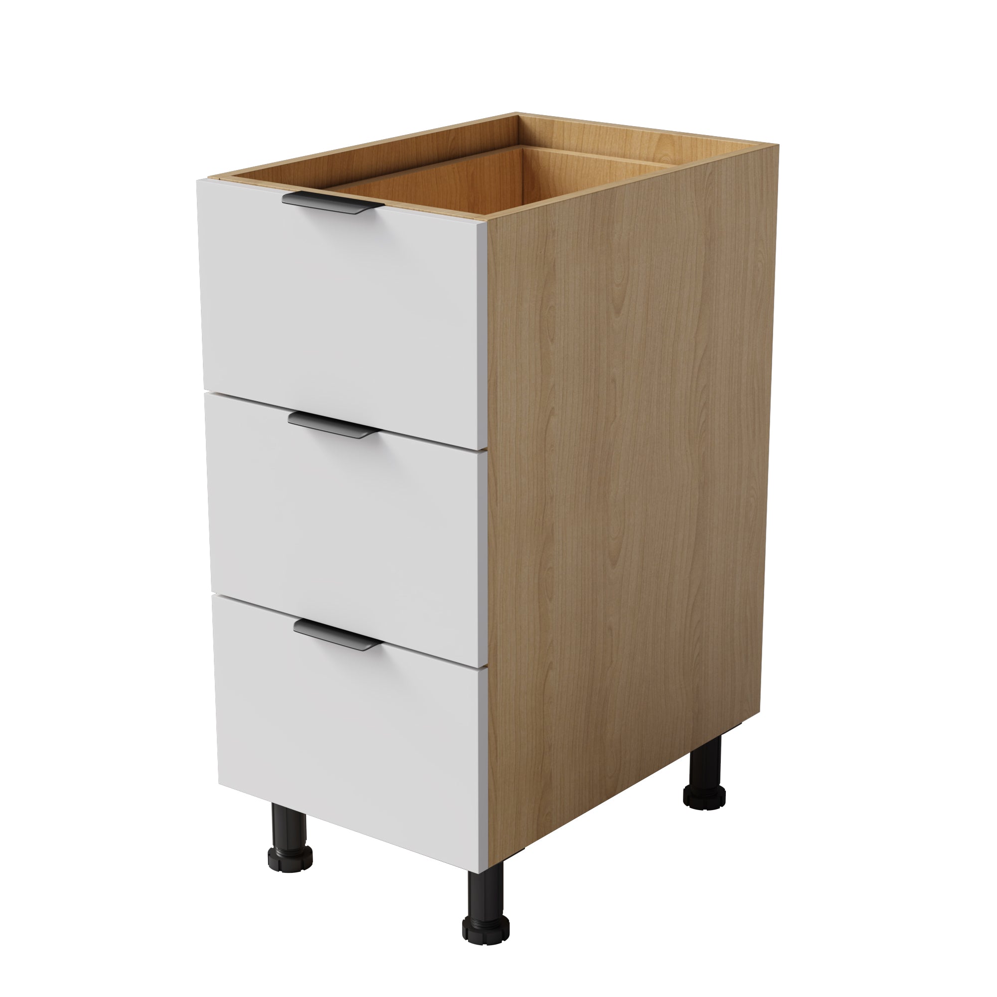 3-Drawer Floor Kitchen Cabinet - Cabinet Only, No Door Panel