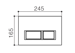 Square Push Toilet Button Plate