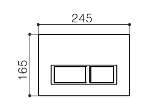 R&T Square Push Button for G30032 or G30031 In-wall Cistern