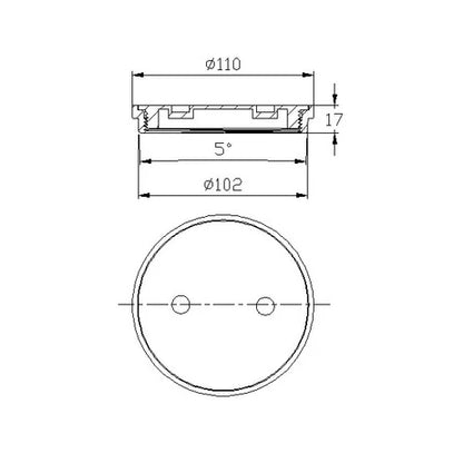 Floor Grate Round 102.5mm Clean Outlet
