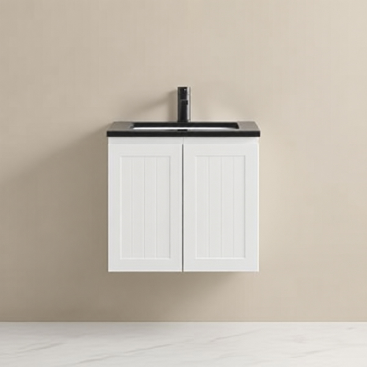 Haven Wood Wall-Mounted  PVC Cabinet With Soft Closing Doors 590/740/890mm (Luxern)