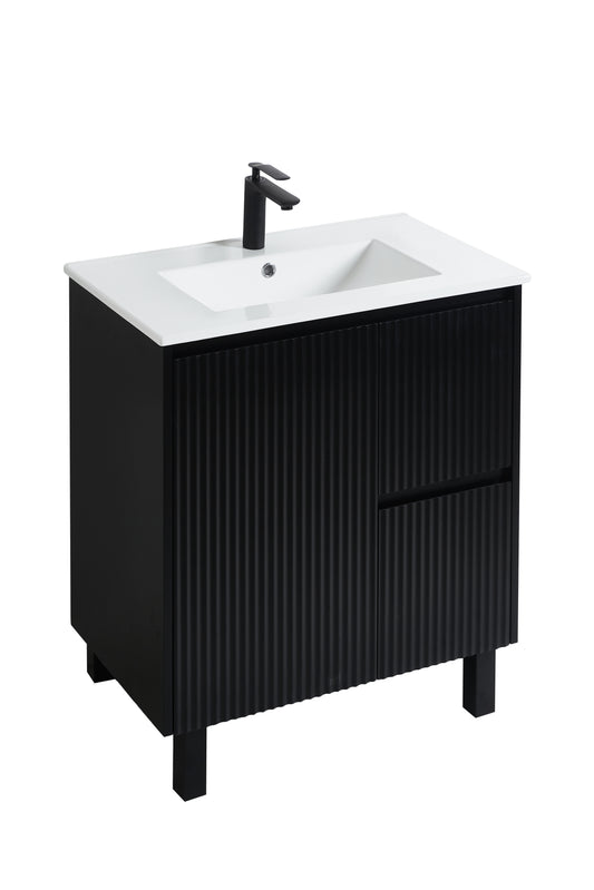 750mm Brighton Floor Standing Vanity Matte Black CB74RL-MB
