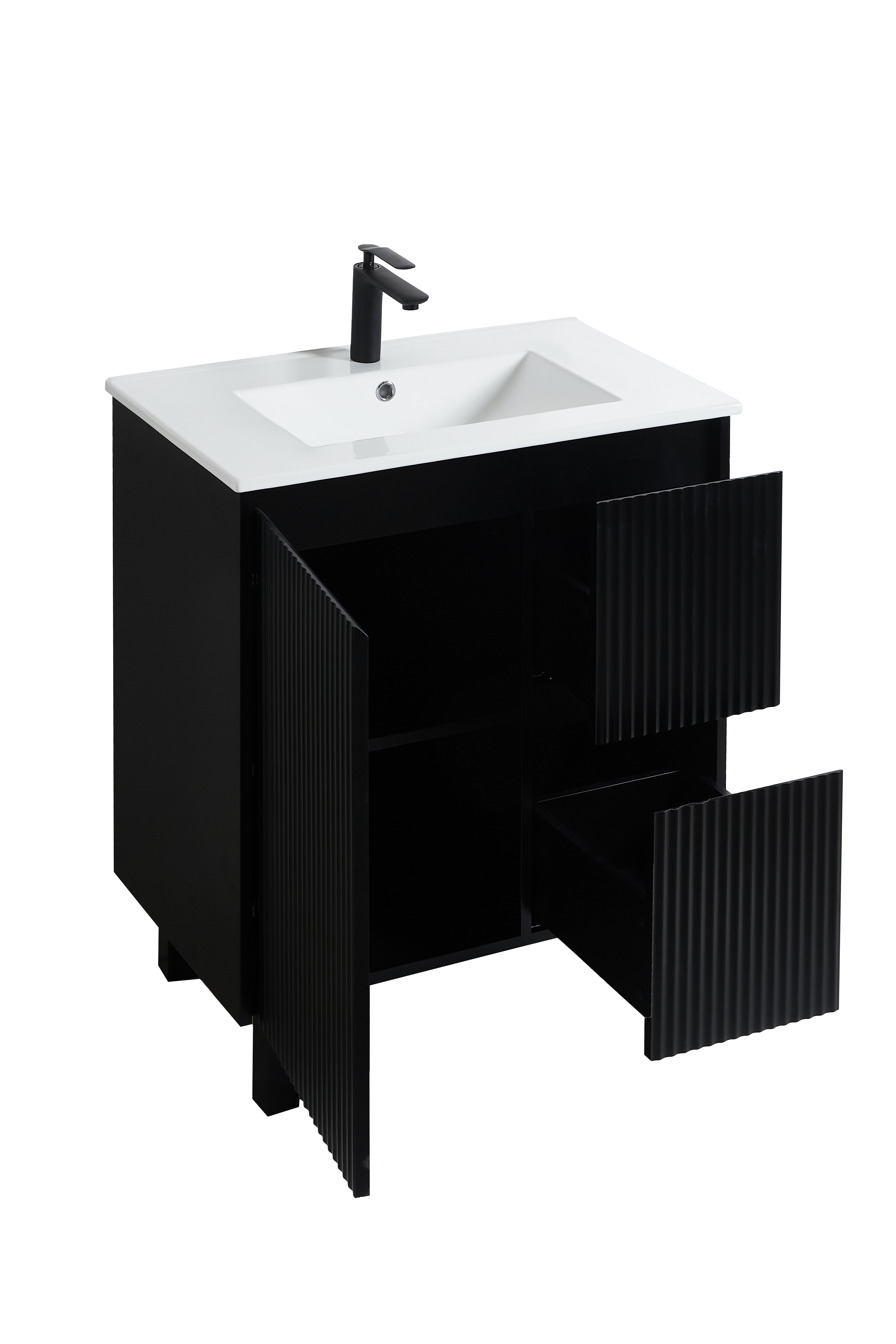 750mm Brighton Floor Standing Vanity Matte Black CB74RL-MB
