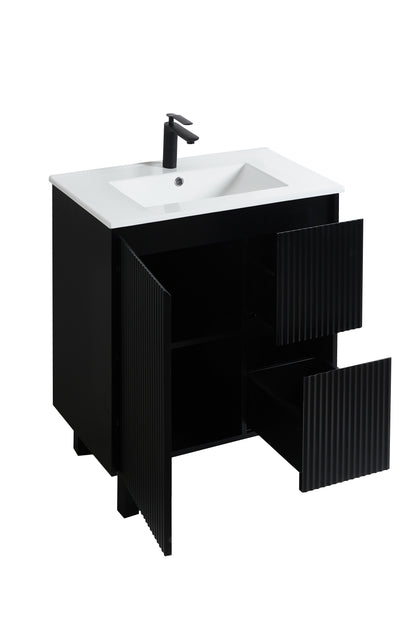 750mm Brighton Floor Standing Vanity Matte Black CB74RL-MB