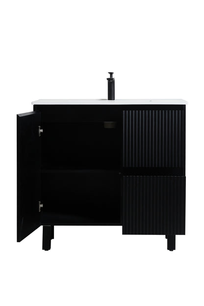 900mm Brighton Floor Standing Vanity Matte Black  CB94RL-MB Cabinet ONLY