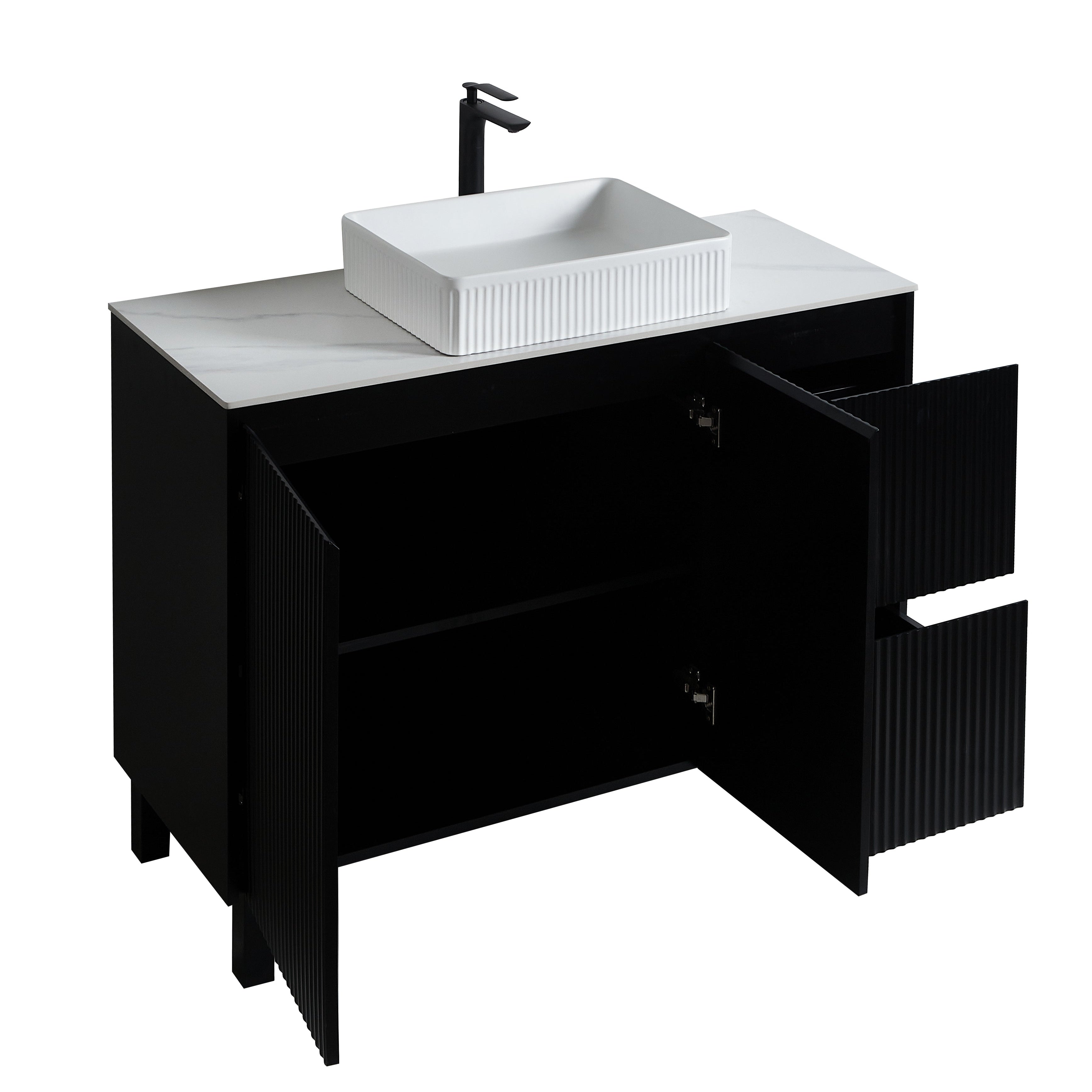 Brighton Floor Vanity 1200*460*500mm Matte Black