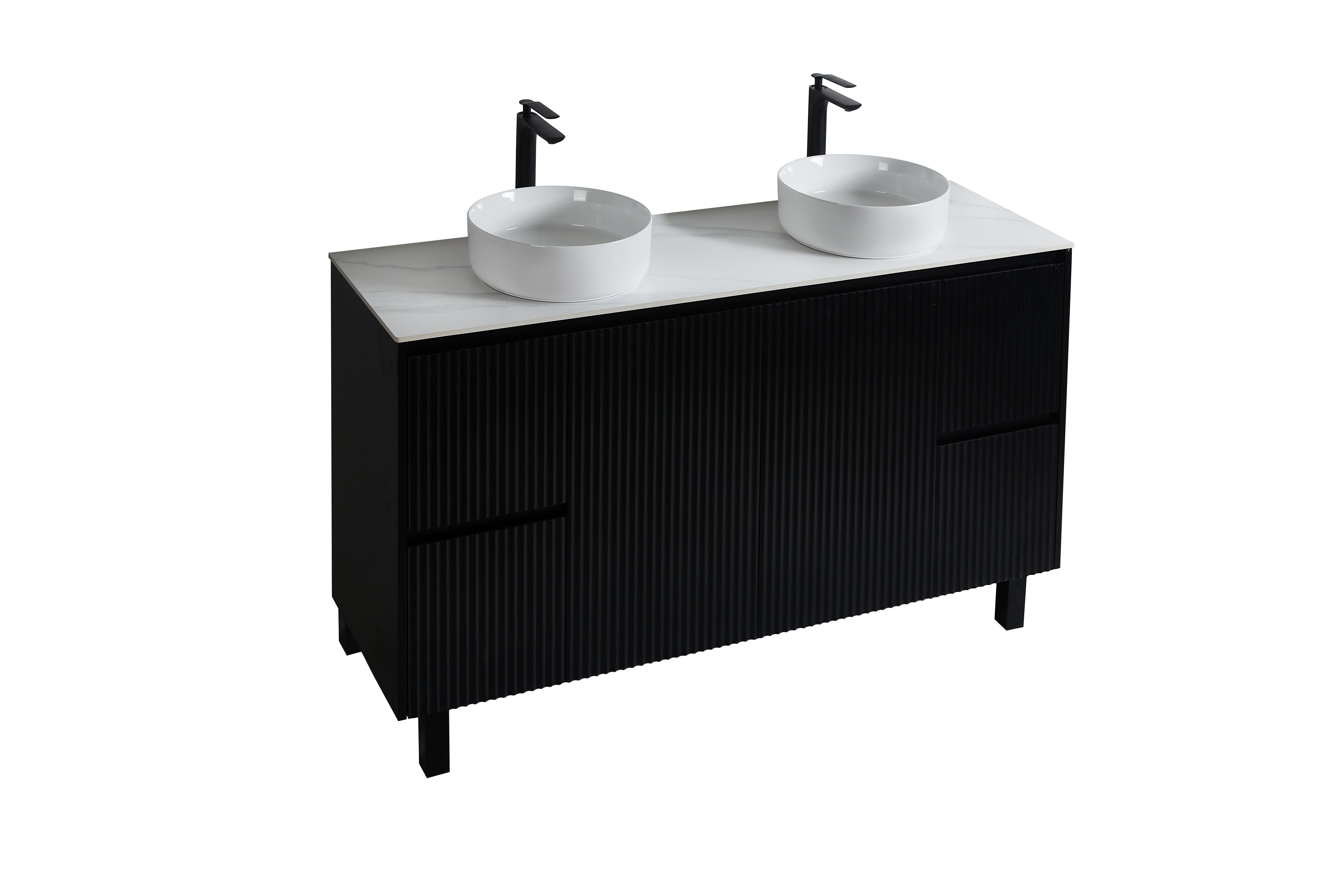 Brighton Floor Vanity 1500*460*880mm Matte Black