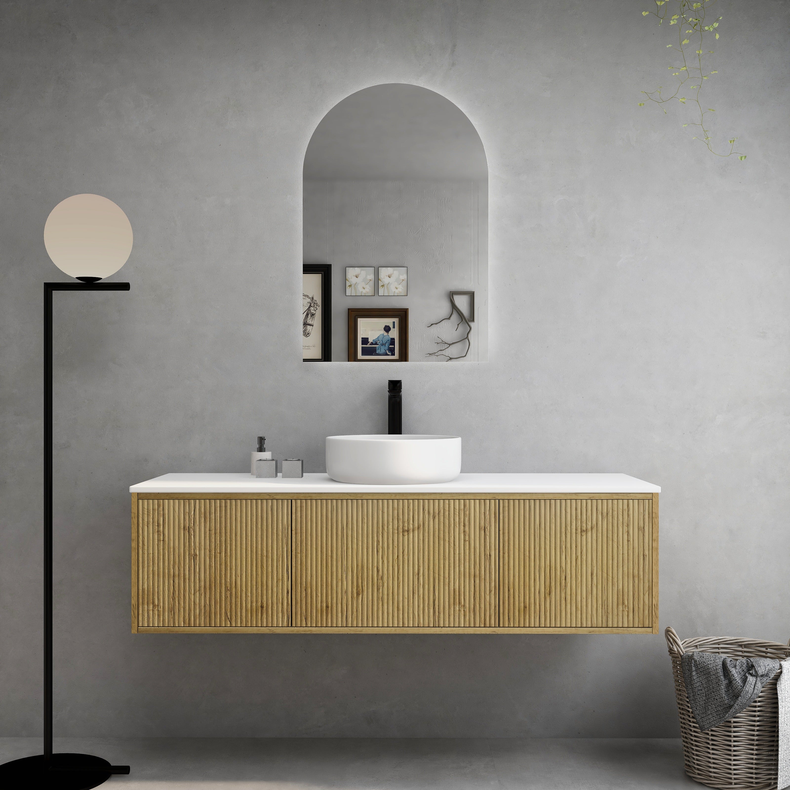Bellevue Standard Wall-Mounted  Vanity 1490*496*380mm Prime Oak