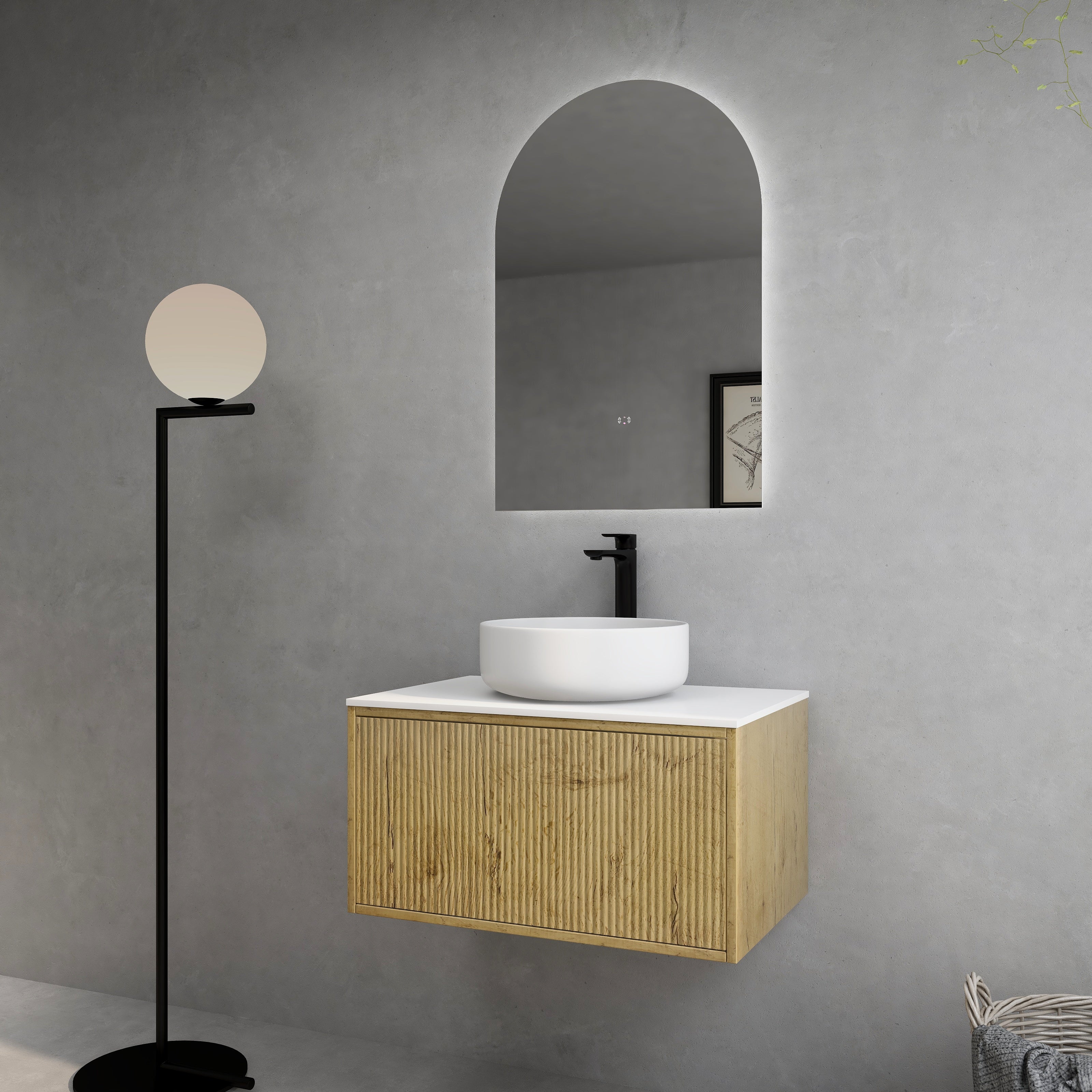 Bellevue Standard Wall-Mounted  Vanity 740*496*380mm Prime Oak