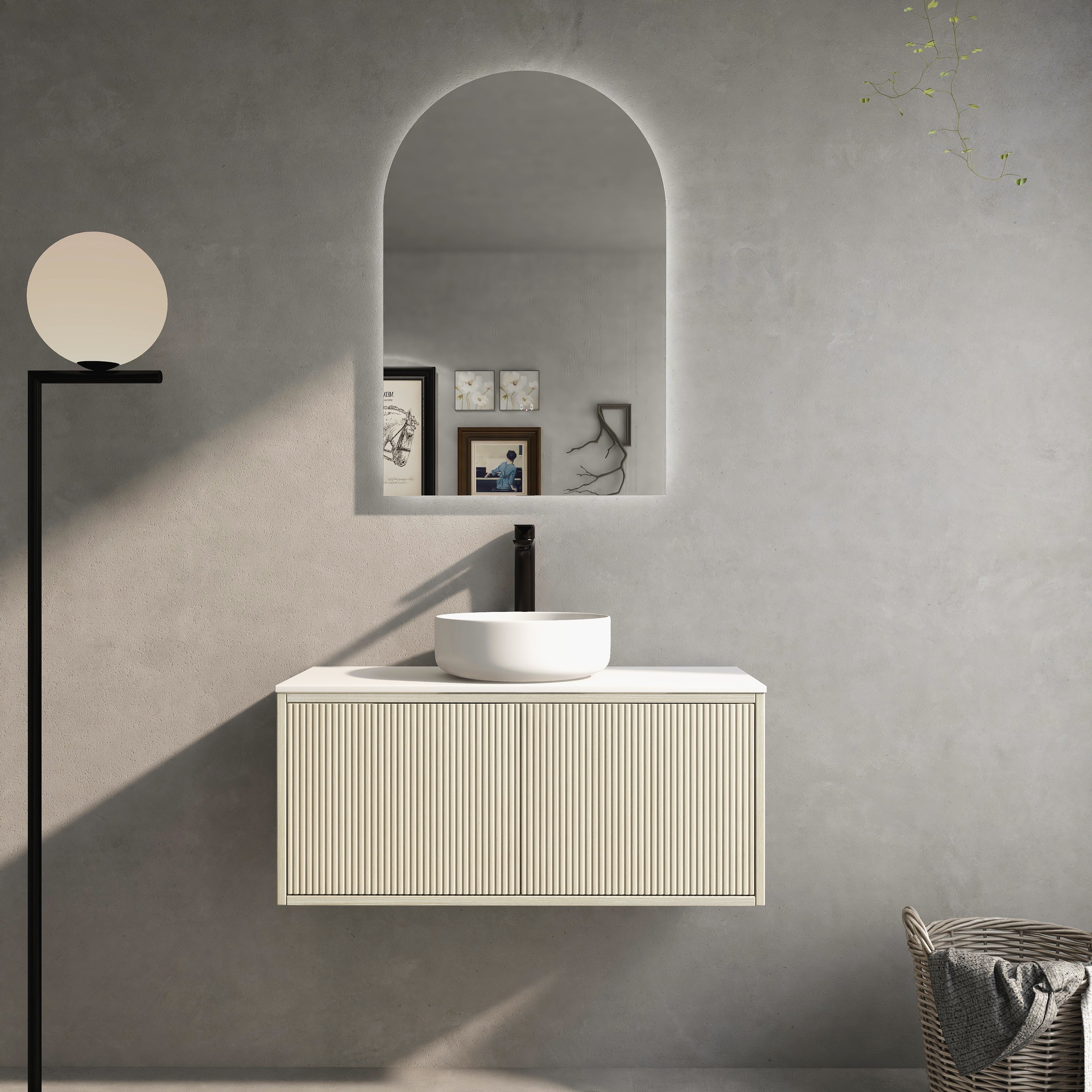 Bellevue Slim Wall-Mounted  Vanity 890*386*380mm Coastal Oak