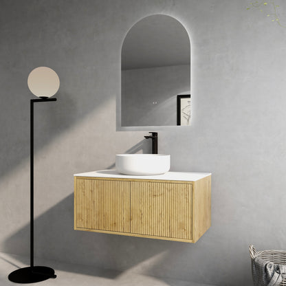 Bellevue Standard Wall-Mounted  Vanity 890*496*380mm Prime Oak