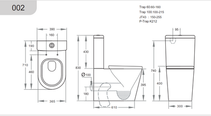 Avery BTW Toilet Suite 665*380*840mm