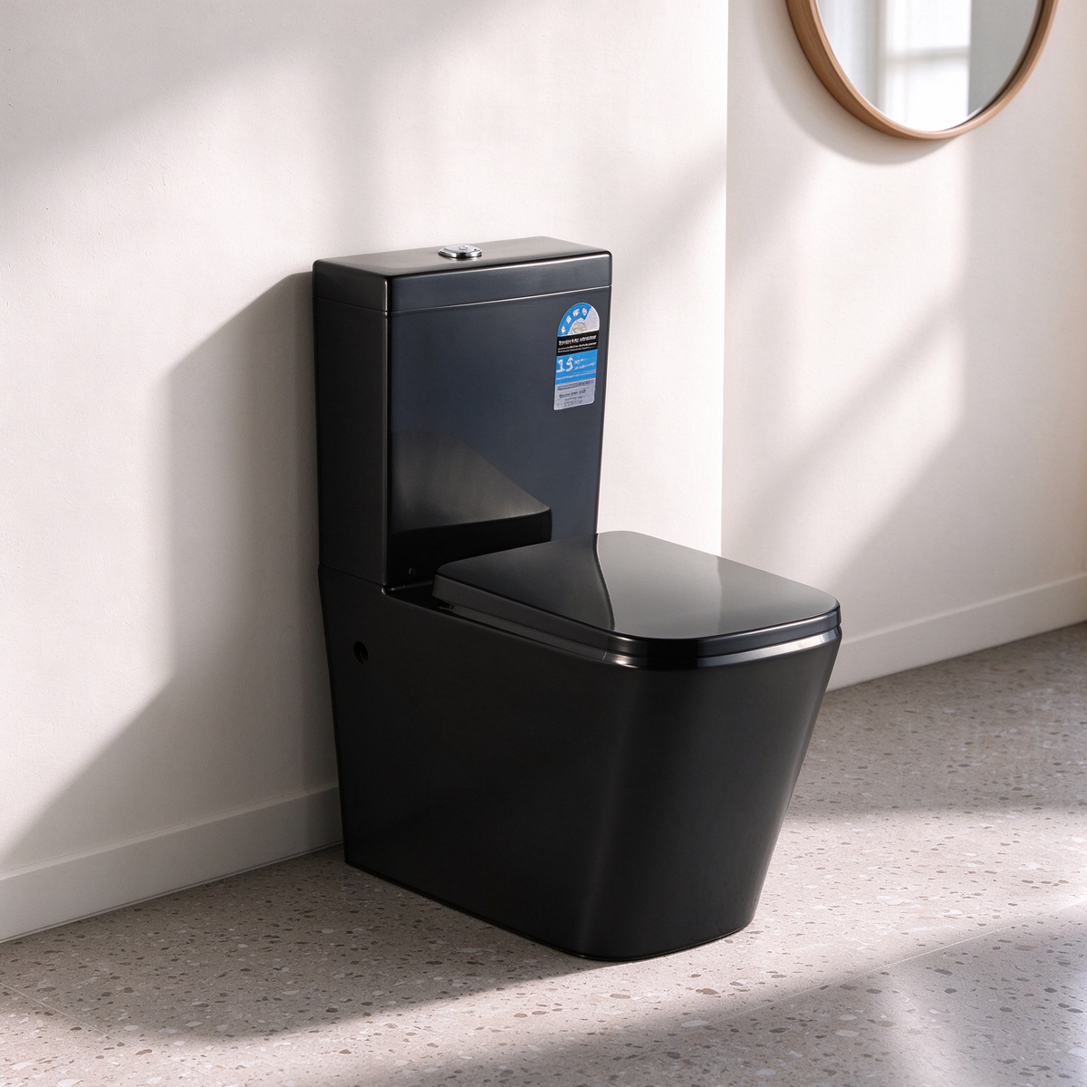 Back to Wall Qubist BTW Toilet Suite 665*380*840mm Trap Included
