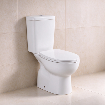 Zion Closed Couple Toilet Suite Dual Flush 630*350*805mm Trap Included LH-TS02