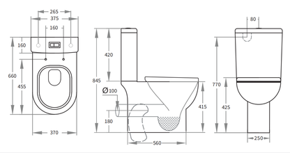 Theo BTW Toilet Suite 660*375*845mm