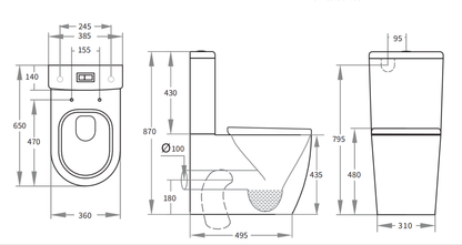 Elvera Toilet Suite 660*390*875mm