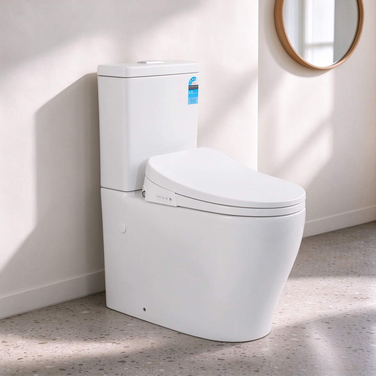 Zeus Tornado Flush Back to Wall Rimless Toilet Suite 660*385*870mm Trap Included