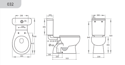 Link Toilet Suite Trap Included 650*380*920mm