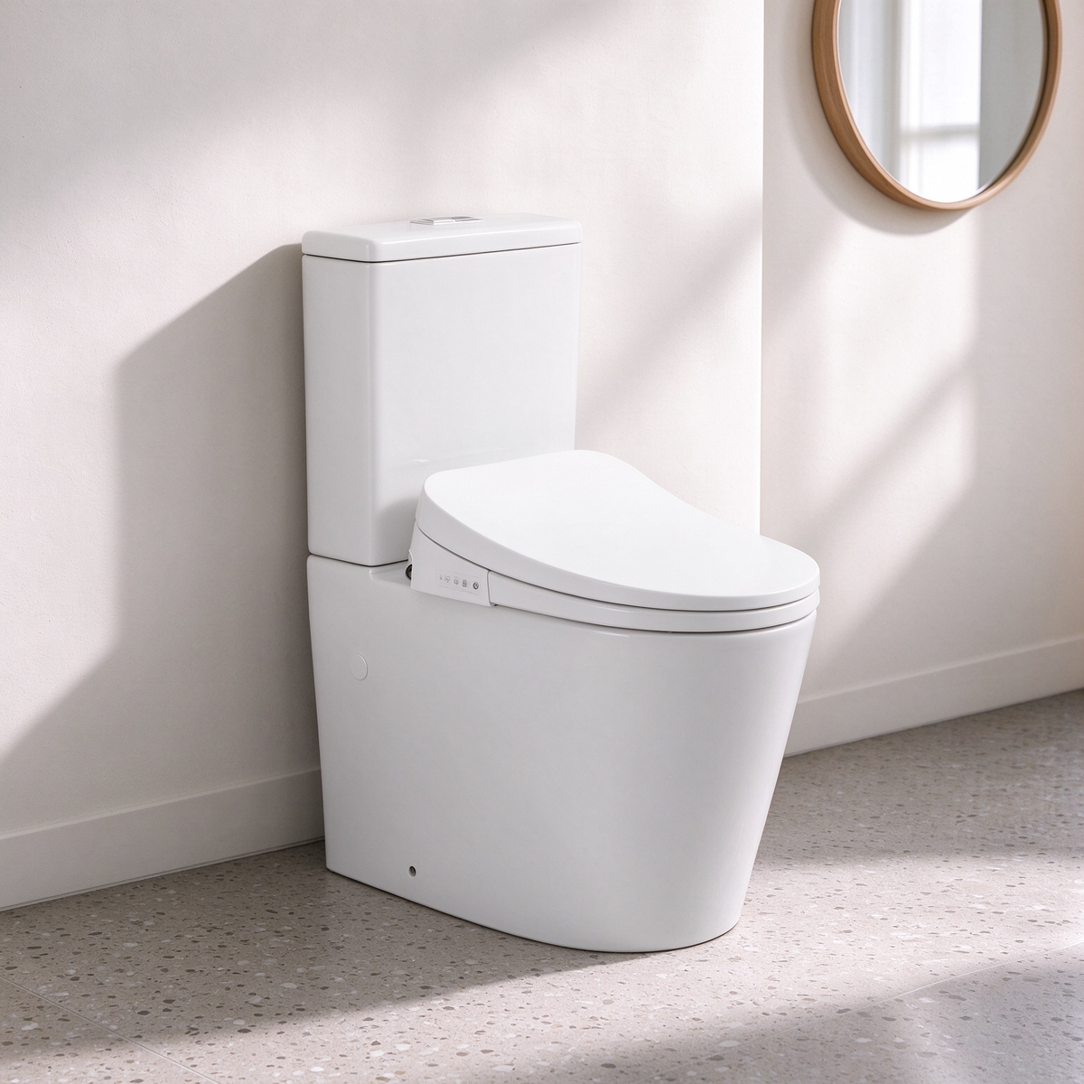 Alpha Rimless Tornado Toilet Suite With Smart Seat 655*385*870mm