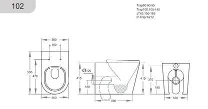 Flux R&T inwall Floor Toilet Suite