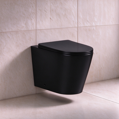 Avis Rimless Wall-Hung Toilet Pan 575*360*415mm LH-TS017/LH-TS018-MB/MW