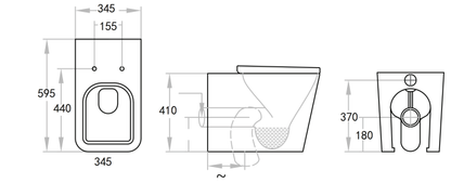 Flux Box Rim Wall Faced Pan 595*345*410mm