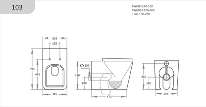 Qubist Box Rim Wall Faced Pan 595*345*410mm