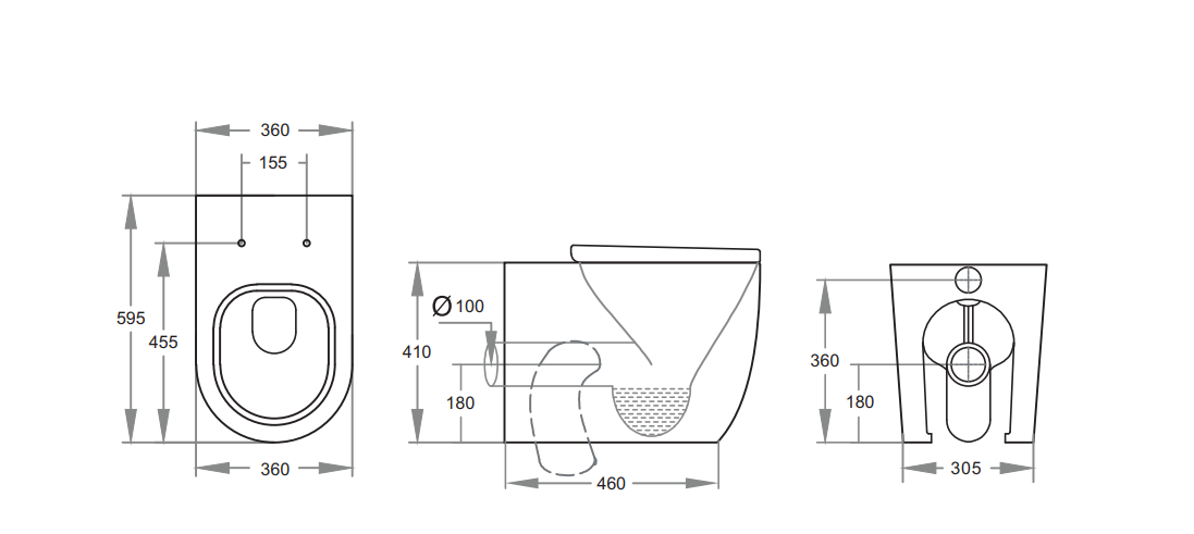 Vex Tornado Wall Faced Floor Pan 595*360*410mm