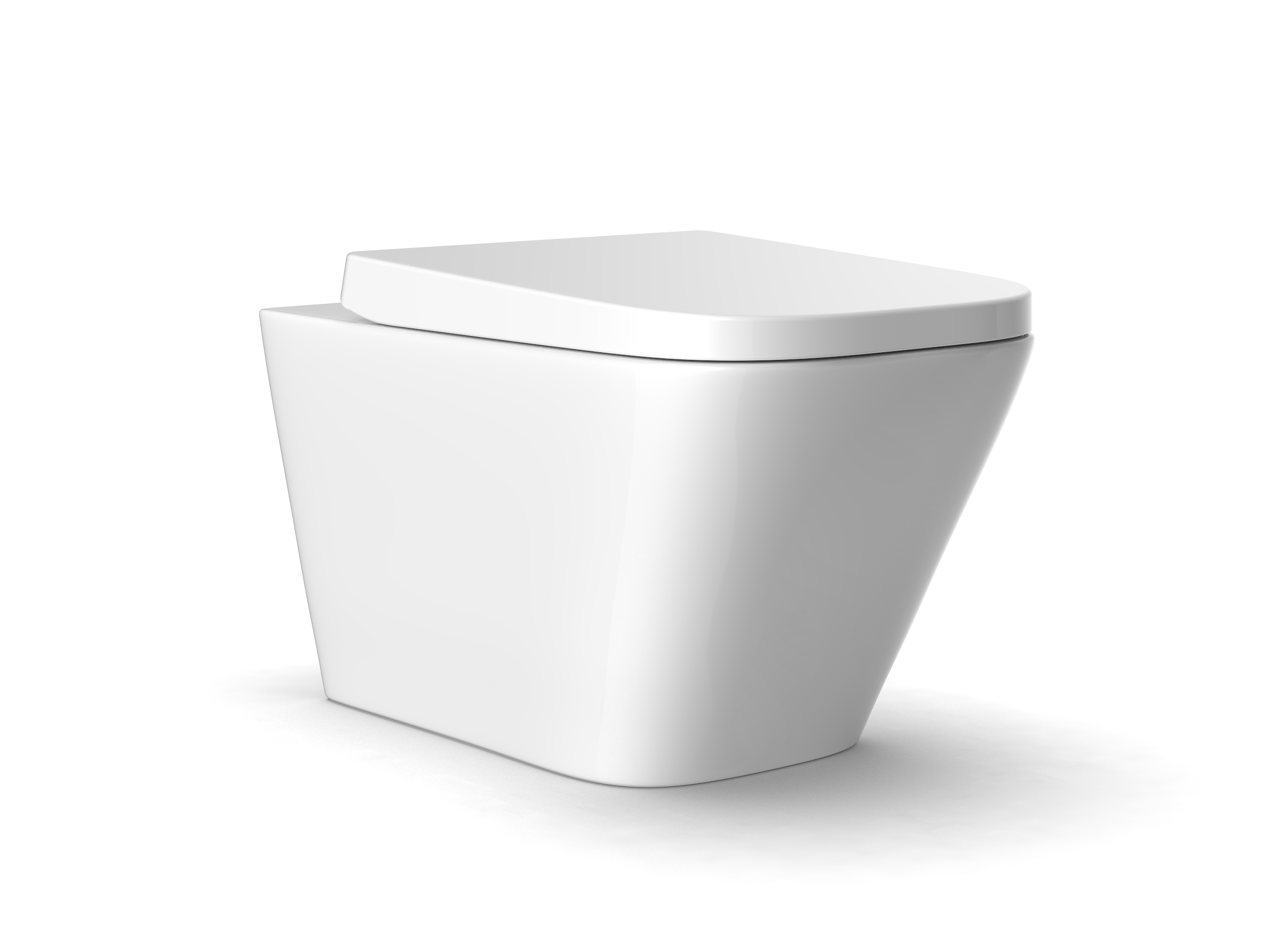 Flux Box-Rim Flush Wall-Mounted Toilet