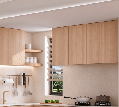 700mm/Hight Kitchen Overhead Wall Cabinet Cupboard Multi-Units Combination Natural Wood Color