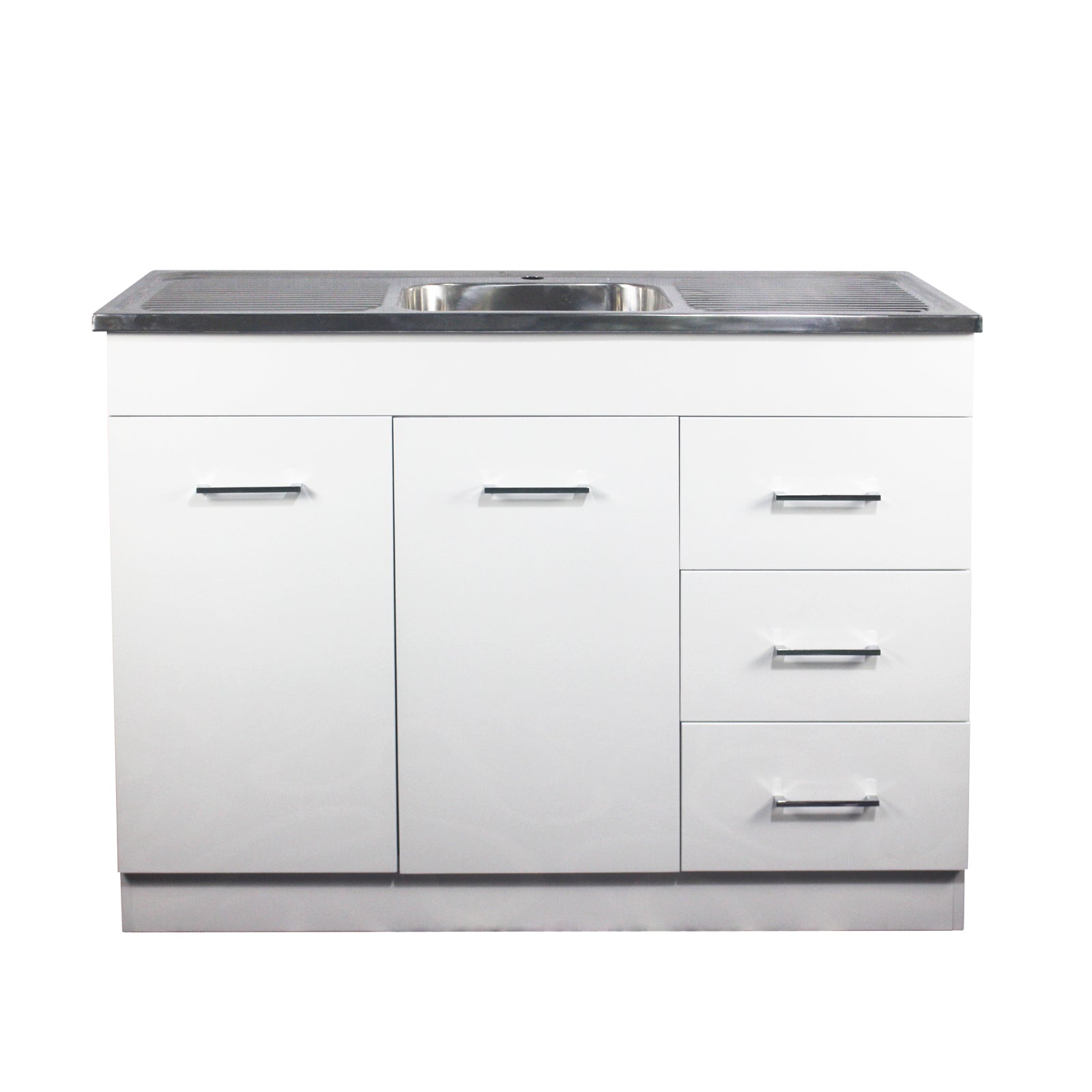 PVC Kitchenette Cabinet (KM1248-Cab) with Stainless Steel Sink (DH446D) 1180*485*900mm