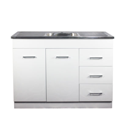 PVC Kitchenette Cabinet (KM1248-Cab) with Stainless Steel Sink (DH446D) 1180*485*900mm