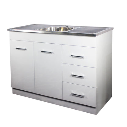 PVC Kitchenette Cabinet (KM1248-Cab) with Stainless Steel Sink (DH446D) 1180*485*900mm