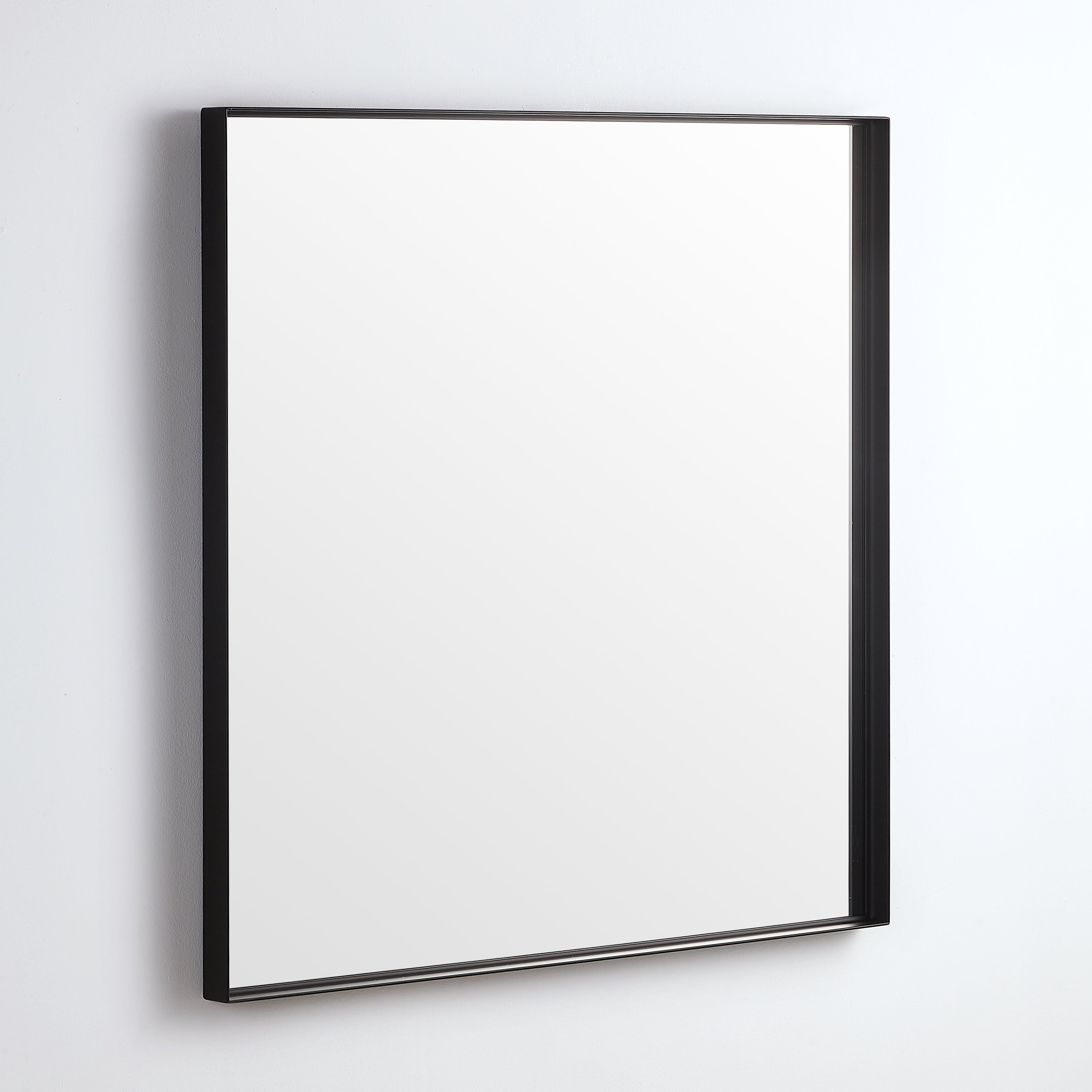 Matte Black Aluminum Framed Bathroom Mirror – 450-1200mm Wall Mounted