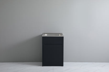 Stainless Laundry Sink with PVC Matte Black Cabinet PPLT455 /PPLT600 -MB
