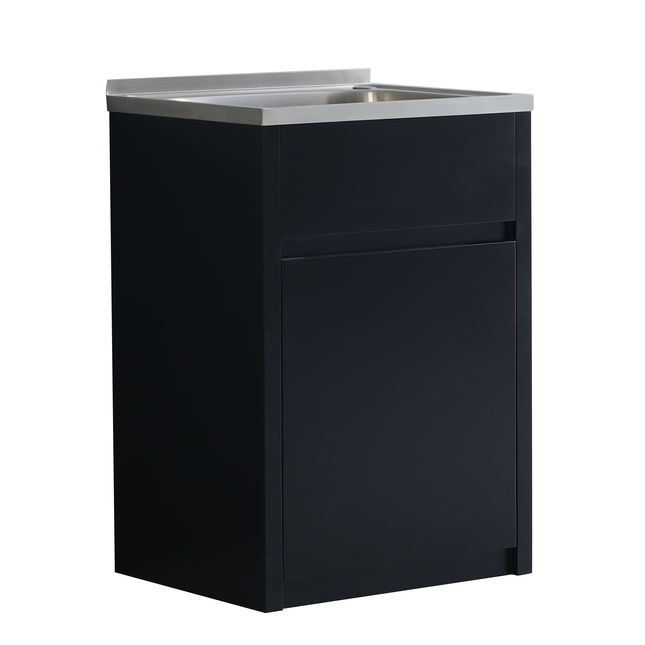 Stainless Laundry Sink with PVC Matte Black Cabinet PPLT455 /PPLT600 -MB