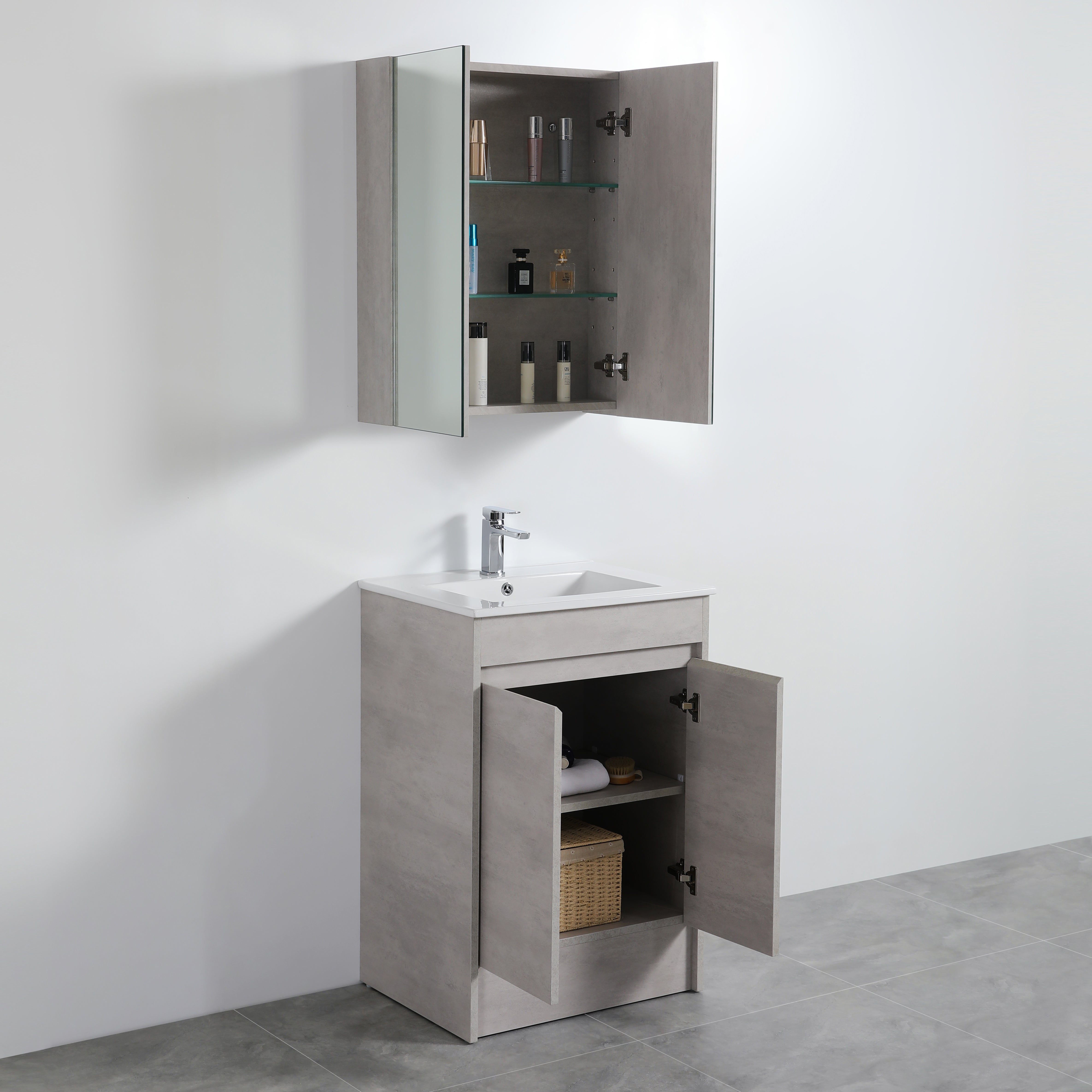 Bathroom Vanities with built-in kickboard 600-1790mm
