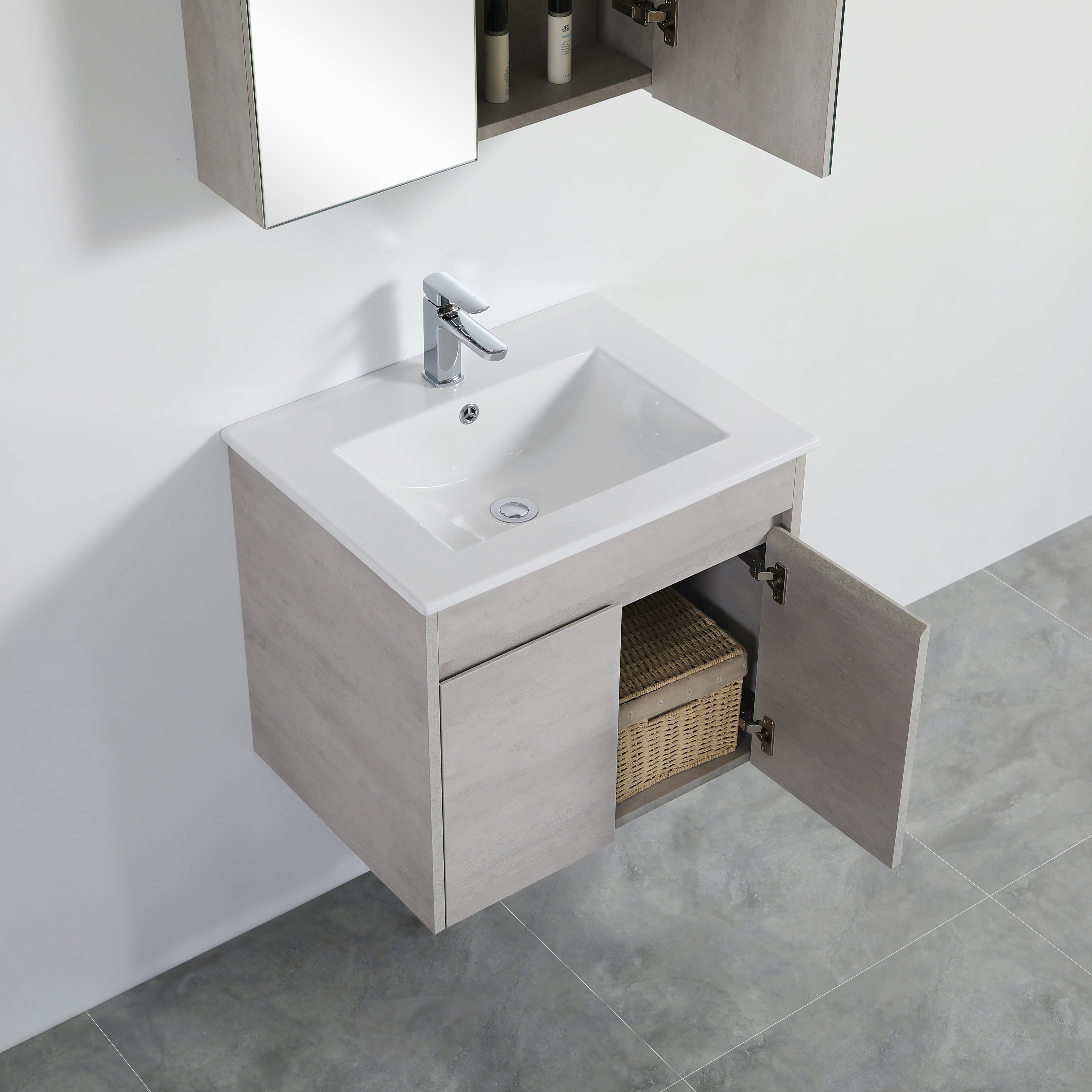 PVC Wall-Mounted Vanity Cabinet 600-1790mm