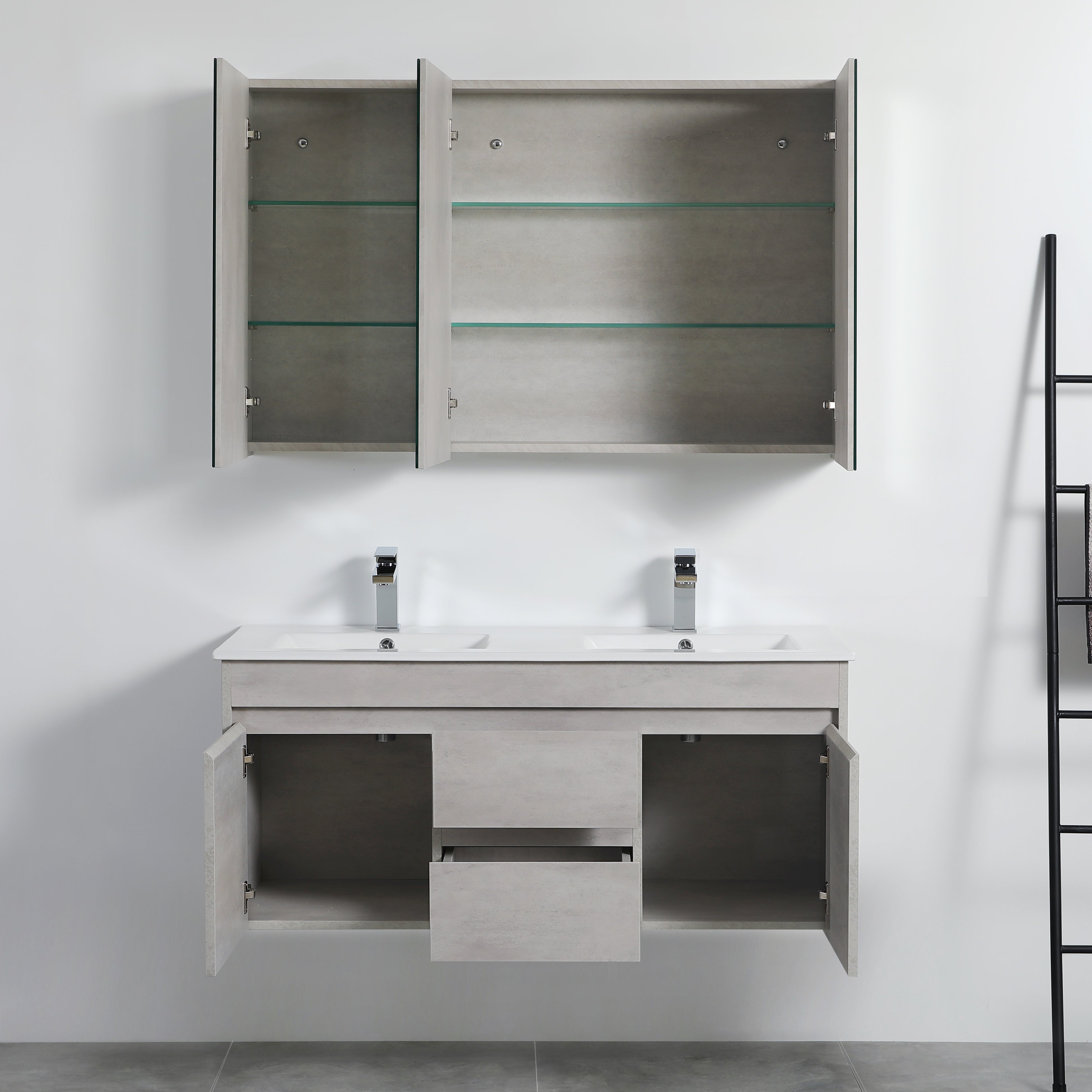 PVC Wall-Mounted Vanity Cabinet 600-1790mm