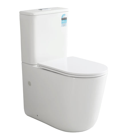 655*385*835mm Back to Wall Mira Tornado Rimless Toilet Suite V037