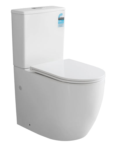 655*385*840mm Back to Wall Dune Tornado Rimless Toilet Suite V035