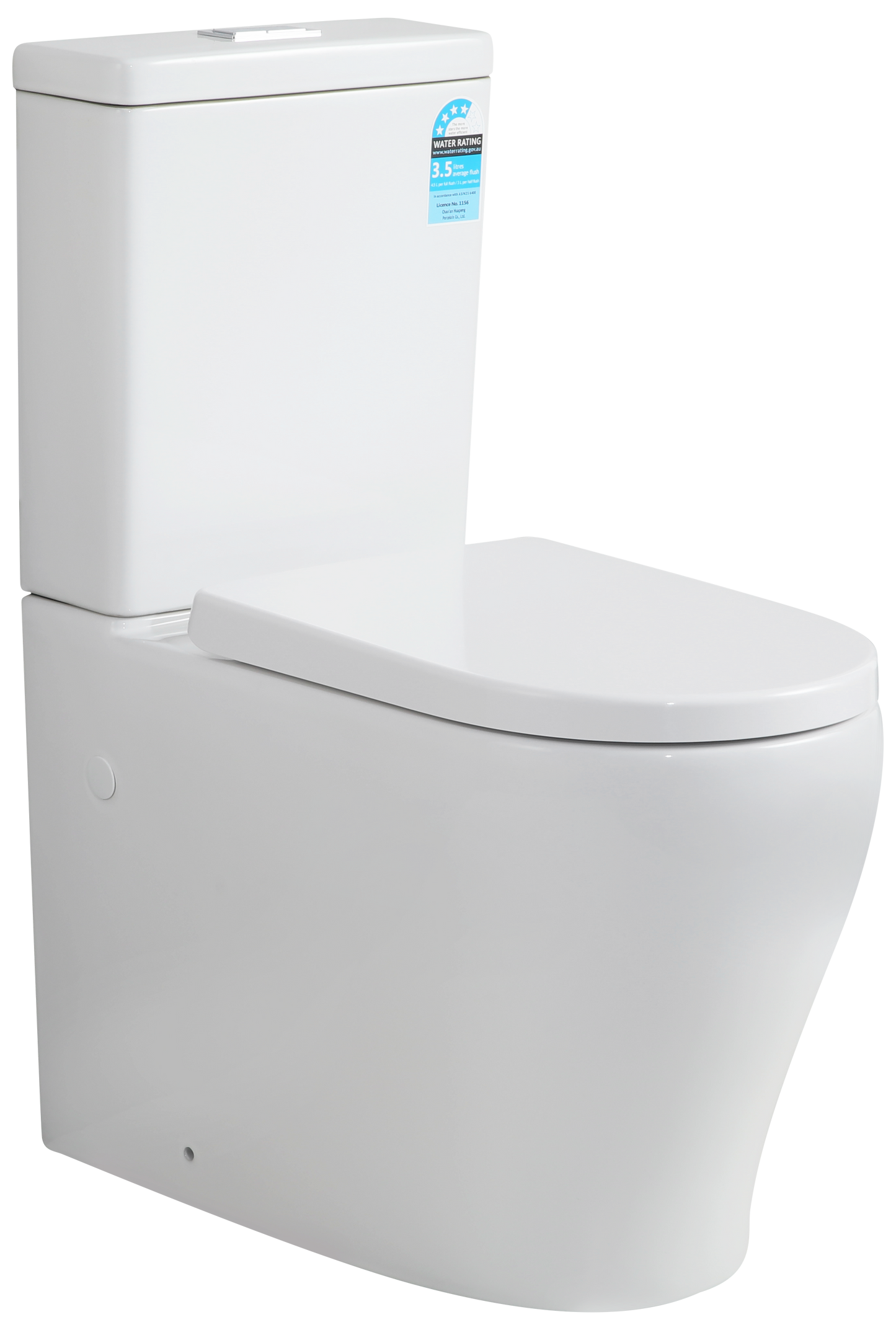 655*380*870mm Back to Wall Rimless Tornado Toilet Suite LUX028 Trap Included