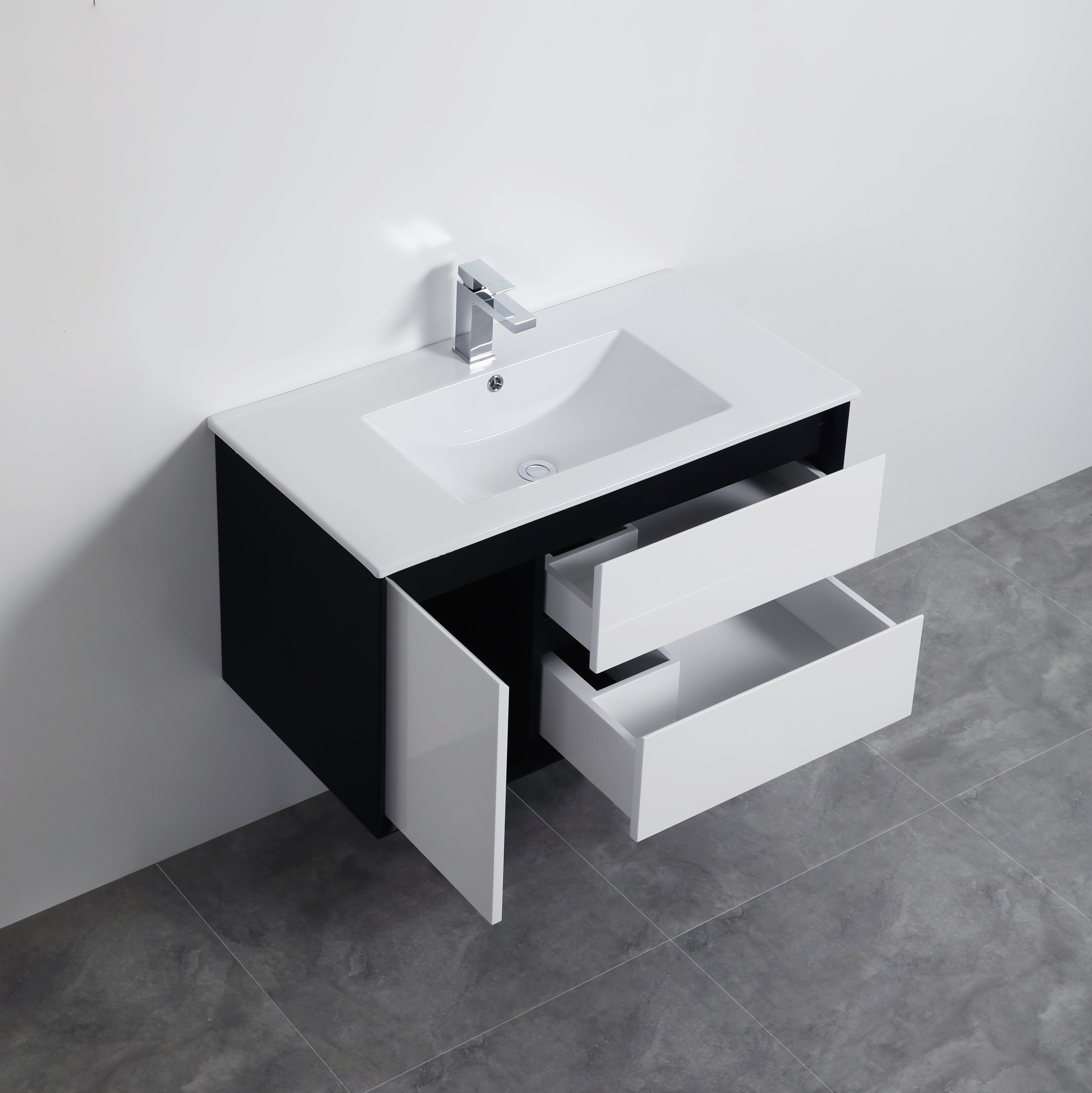 PVC Wall-Mounted Vanity Cabinet 600-1500mm