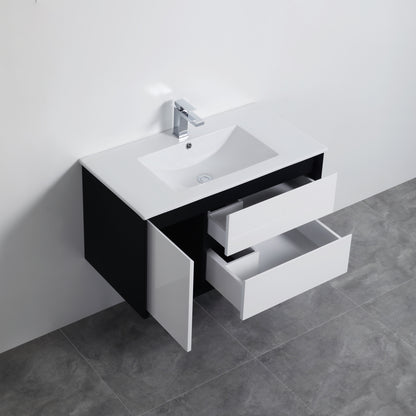PVC Wall-Mounted Vanity Cabinet 600-1500mm