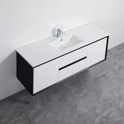 PVC Wall-Mounted Vanity Cabinet 600-1500mm
