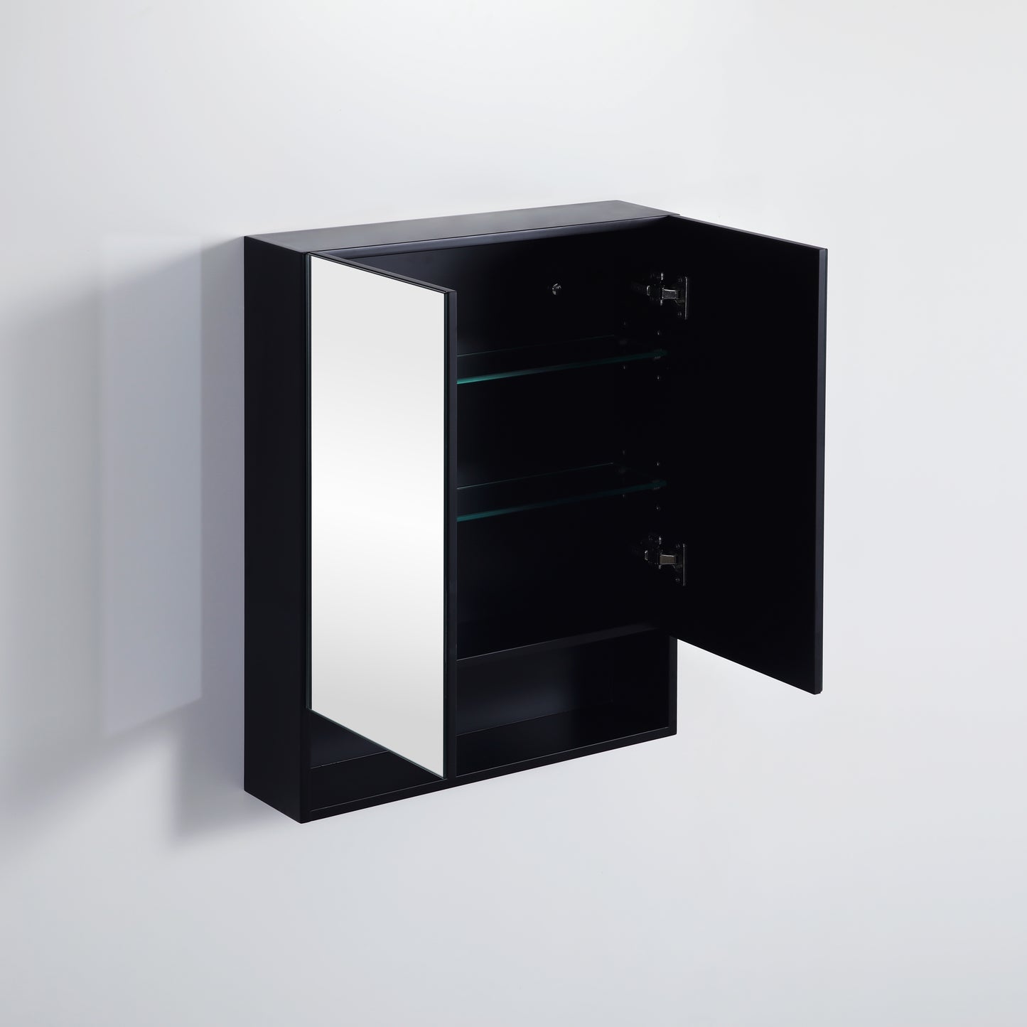 Matte Black Fremantle Mirror Shaving Cabinet 600-1480mm FMBSV600/750/900/1200/1500