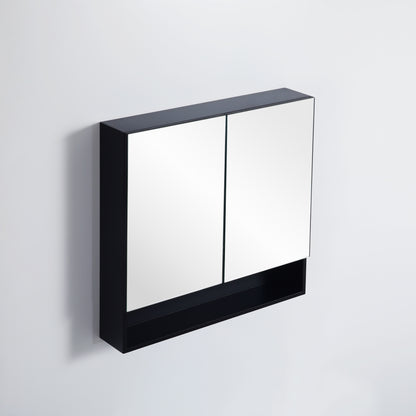 Matte Black Fremantle Mirror Shaving Cabinet 600-1480mm FMBSV600/750/900/1200/1500